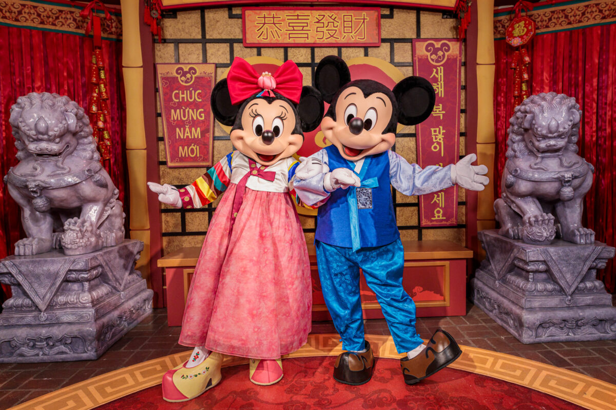 Lunar New Year at Disney California Adventure Park - Mickey Mouse and Minnie Mouse