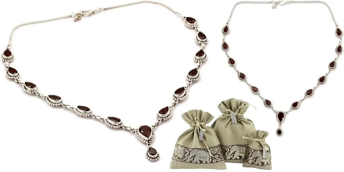 garnet necklace amazon