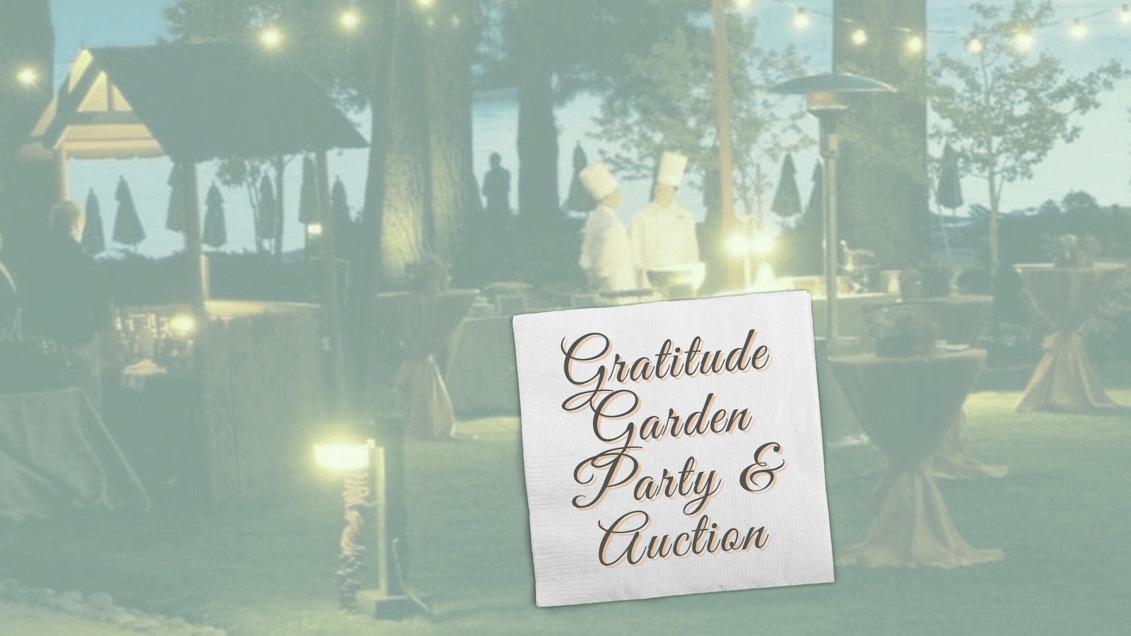 gratitude Garden and Party and Auction, chocolate and wine fest flyer