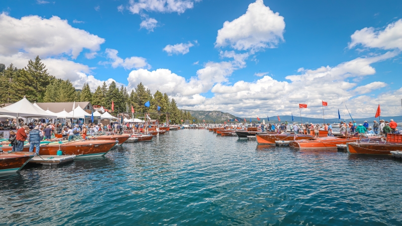 Boats on Lake Tahoe for Concours d'elegance Tahoe