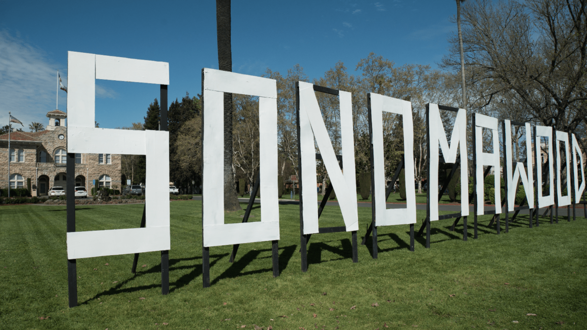 "Sonomawood" sign at Sonoma International Film Festival.