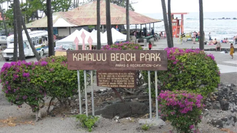 Kahalu'u Beach Park on the West Side of Hawaii Island