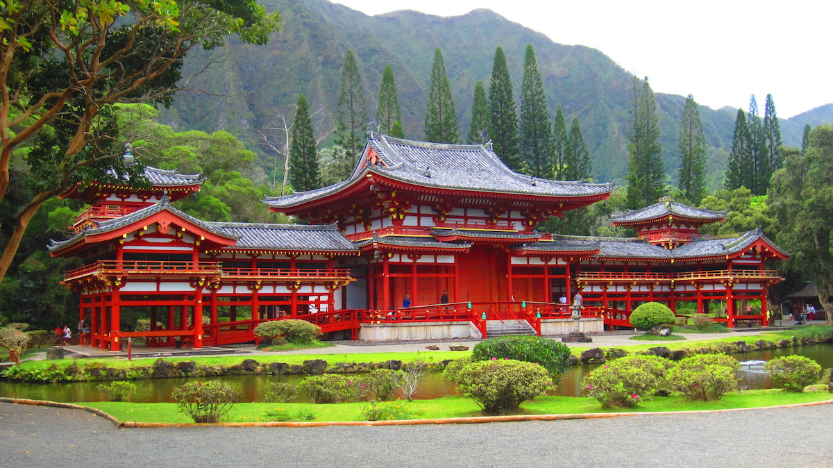 Japanese-style Byodo-In Temple on Oahu