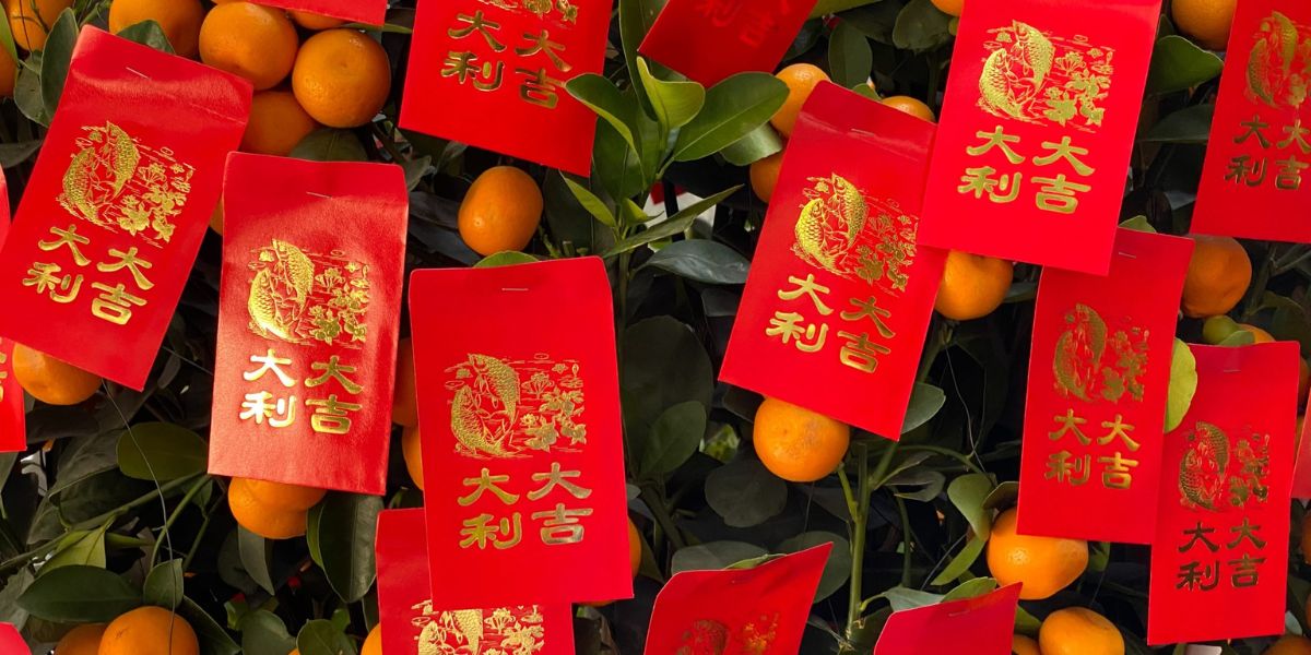 Red envelopes for Lunar New Year