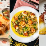 Collage of dishes by Oakland Michelin-rated restaurants
