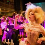 Performer, Vesper Synd blows bubbles at The Edwardian Ball San Francisco, Marco Sanchez
