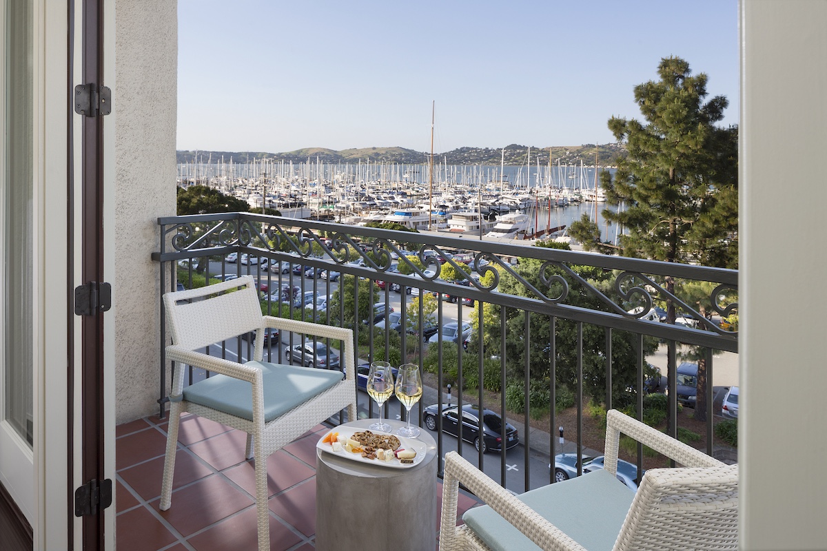 Casa Madrona balcony overlooking harbor
