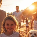 Family at Marin beach