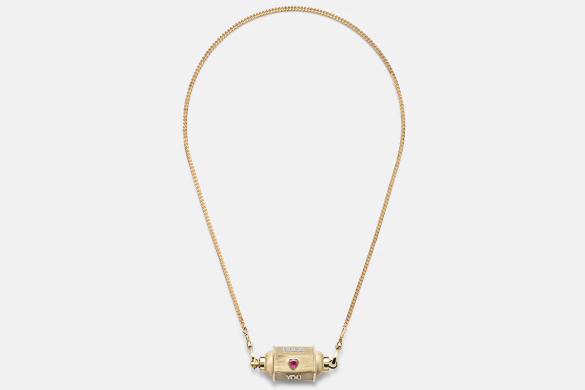 Marie Lichtenberg Love You Locket – 18kt Gold, Diamond & Ruby