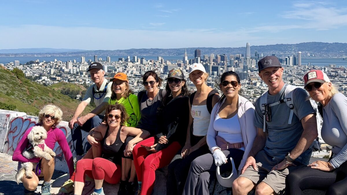 Twin peaks view during the San Francisco Cross town trail