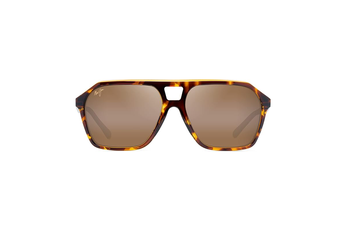 Image shows men's sunglasses with Bronze lenses feature a warm tint and a tortoise frame